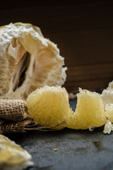 Raw and juicy pomelo grapefruit