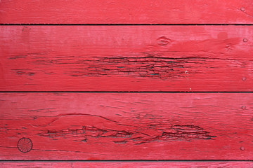 Red painted wooden wall as background