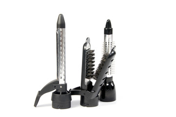 Hairdryer brush. Isolate on white background. equipment