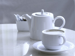 Coffee in the morning.