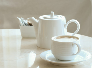 Coffee in the morning.