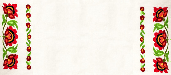 Ukrainian folk embroidery, handmade