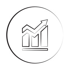 Black ink style Trend icon with circle