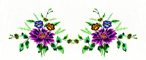 Ukrainian folk embroidery, handmade