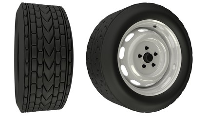 Reifen unterschiedliche Ansicht