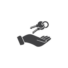 hand with keys icon design