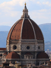 Fototapeta premium city of FLORENCE in Italy with the dome of the Cathedral