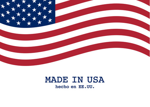 Vector USA flag marketing and production design