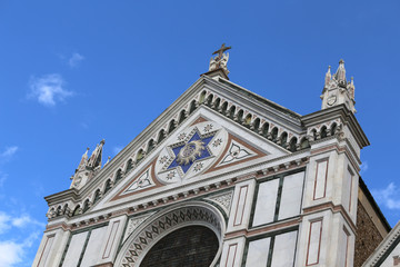 Fototapeta premium facade of ancient Church called Santa Croce in Florence