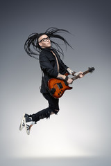 Obraz premium jumping rock singer