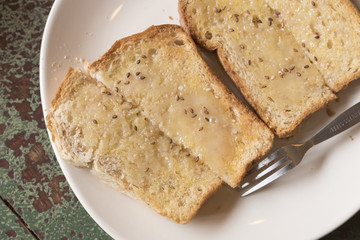 bread with coffee