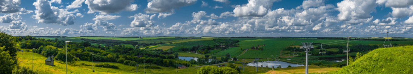 Fototapeta na wymiar Panorama. Panoramic landscape Vodyaniki, Ukraine