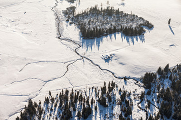 aerial view of the winter  time in Poland