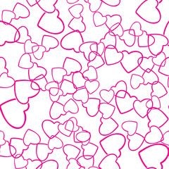 Two Hearts Seamless Pattern Love Wrapping Texture