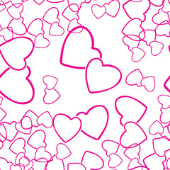 Two Hearts Seamless Pattern Love Wrapping Texture