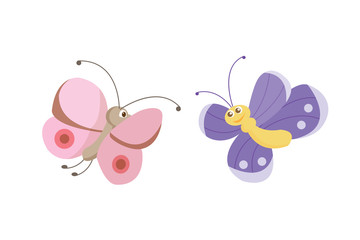Colorful butterflies vector.