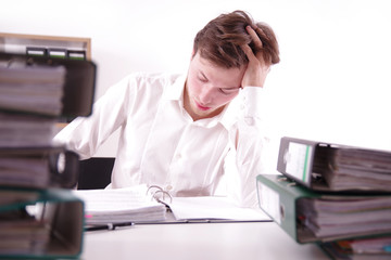 überarbeiteter Geschäftsmann