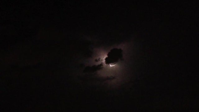 Thunder flash light night sky abnormal sound
