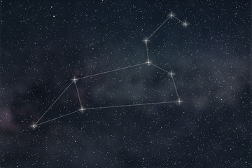 Leo Constellation. Zodiac Sign Leo constellation lines © allexxandarx