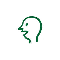 Hand drawn Head icon.