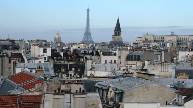Rooftop buildings of Paris, France
