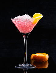 Cocktail on black background