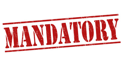 Mandatory sign or stamp