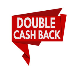 Double cash back origami speech bubble