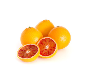 Four blood oranges