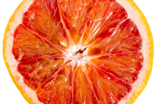 Blood Orange Macro Cross Section