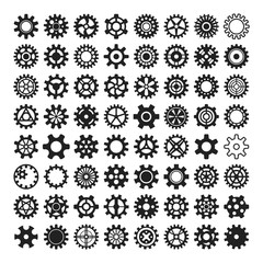 Gear icons isolated vector illustration.