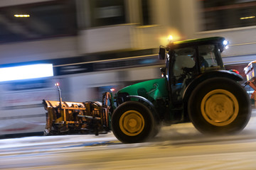 snow plough tractor