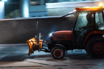 snow plough tractor