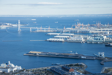 modern port town landscape