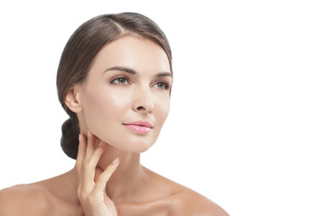 Fototapeta premium beautiful model with natural make up posing