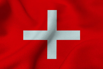 Obraz premium Switzerland national flag 3D illustration symbol