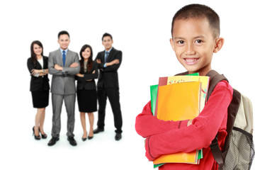 attractive young chef team