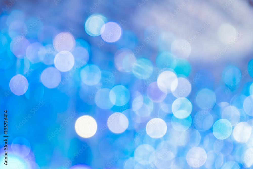 Poster blurred background abstract blue bokeh light