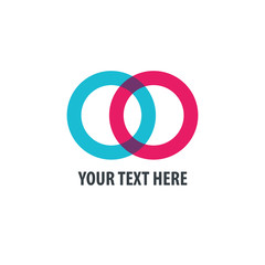 Abstract logotype, circle concept logo with flat design. 