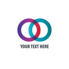 Abstract logotype, circle concept logo with flat design. 