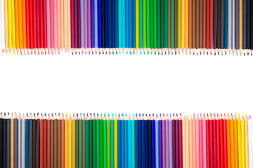 Pencil colors isolate on white background