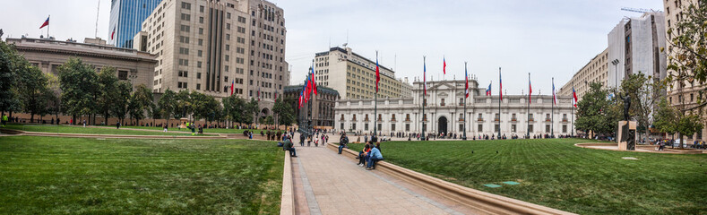 La Moneda, the seat of the President of the Republic of Chile.