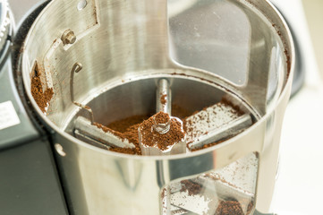 coffee bean in Coffee grinder