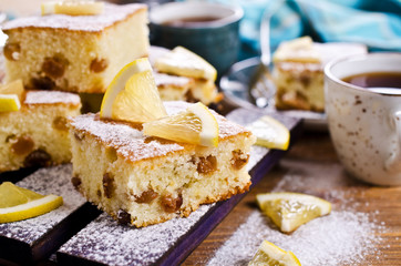 Portion of cake