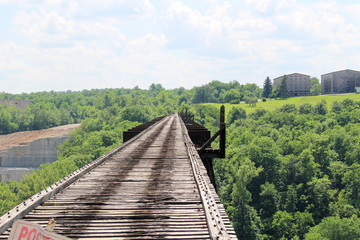 Train tracks into nothing