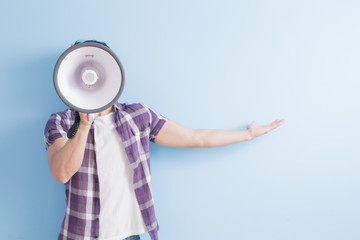 man take microphone