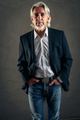Fototapeta premium Senior Man's Studio Portrait