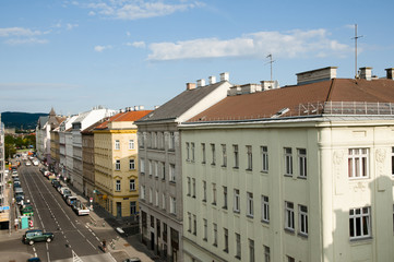 Fototapeta na wymiar Sechshauser Street - Vienna - Austria