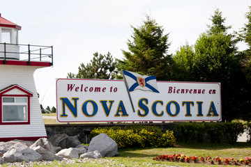 Nova Scotia Welcome Sign - Canada - obrazy, fototapety, plakaty