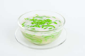 Thai dessert, rice noodles made of rice eaten with coconut milk